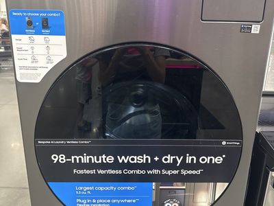 New scratch and dent Samsung Bespoke AI All-in-One Washer Dryer Combo 5.3 cu. ft. Ultra Capacity Washer and VENTLESS Heat Pump D