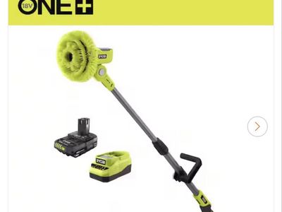 New RYOBI ONE+ 18V Cordless Telescoping Power Scrubber Kit