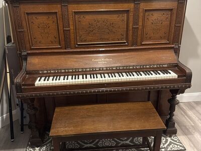antique Upright Grand Piano