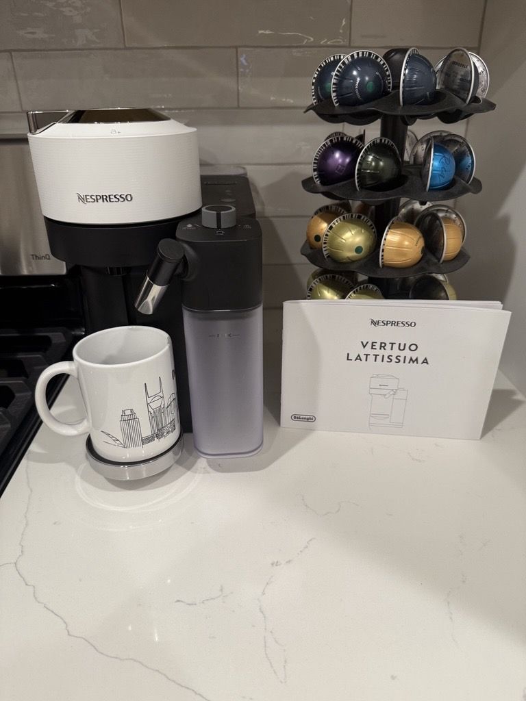 Nespresso Vertuo Lattissima + Pods — Used Only 6 Times