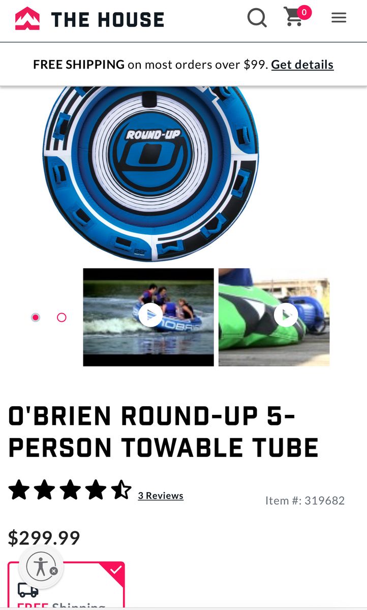 O’Brien Round-Up 5-Person Towable Tube - $100
