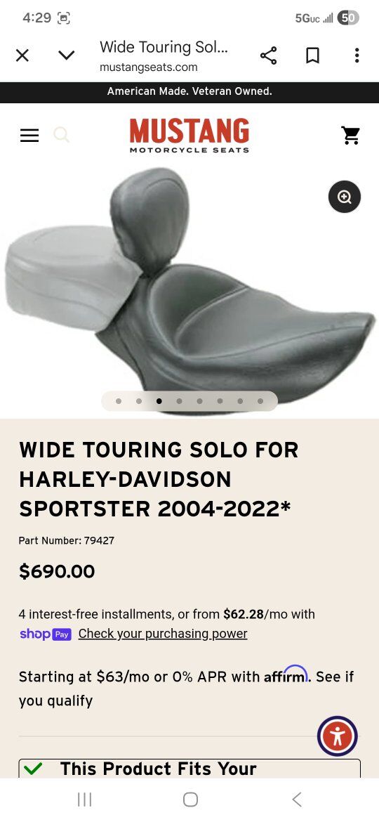 Harley-Davidson Sportster seat