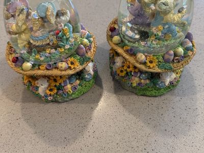 Easter Bunny Snow Globe Music Boxes
