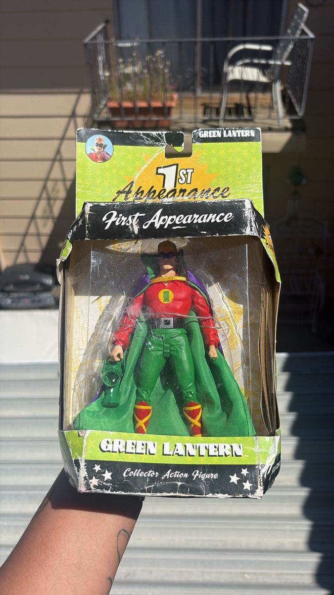 This is a DC Direct First Appearance Series 1 Green Lantern action figure featuring Alan Scott, the original Green Lantern.