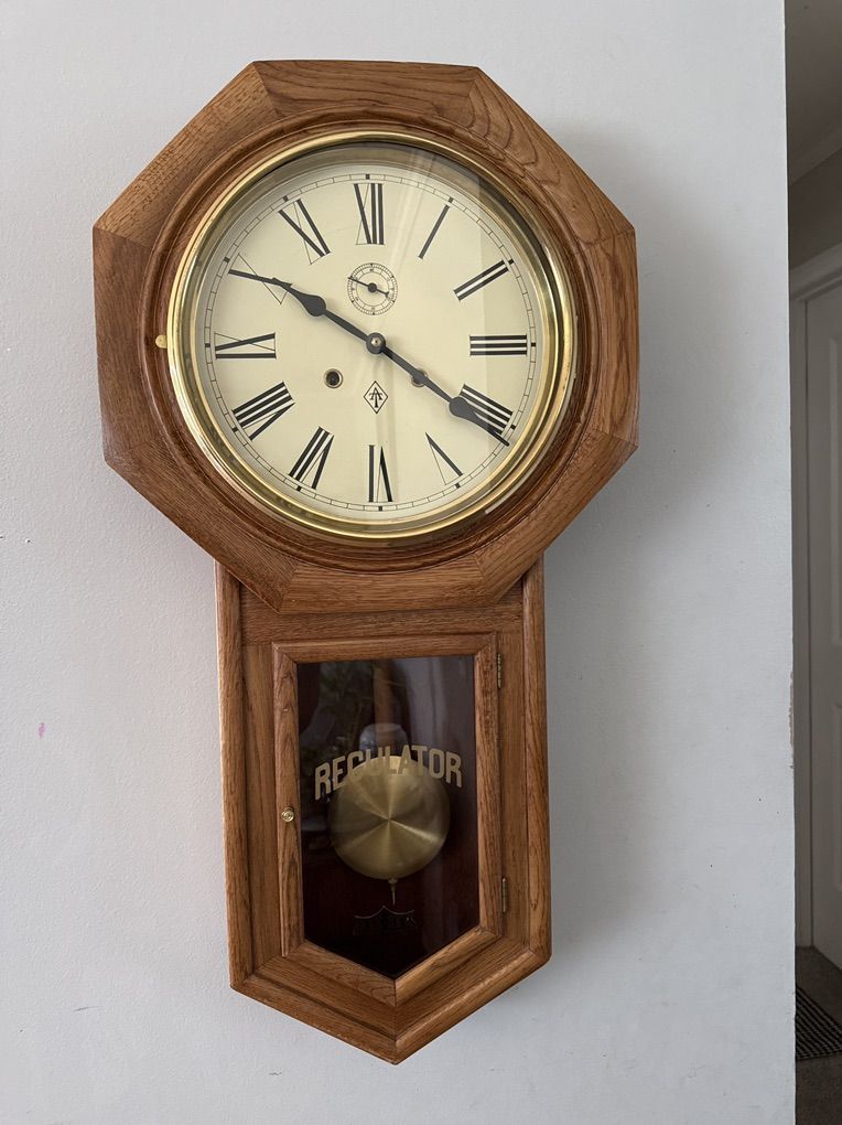 Vintage regulator wall Clock