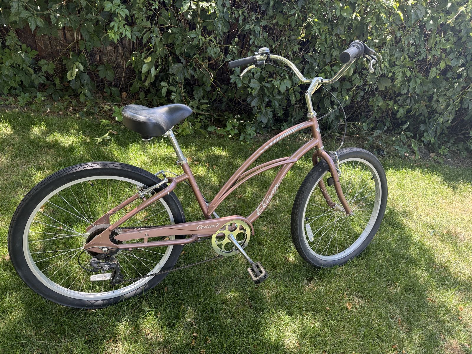 Electra Cruiser 7 Step-Through Bike - Brown/Rose Gold, Comfortable Cruiser Bicycle