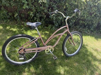 Electra Cruiser 7 Step-Through Bike - Brown/Rose Gold, Comfortable Cruiser Bicycle
