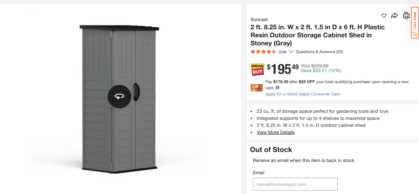 Outdoor Storage Cabinet Shed