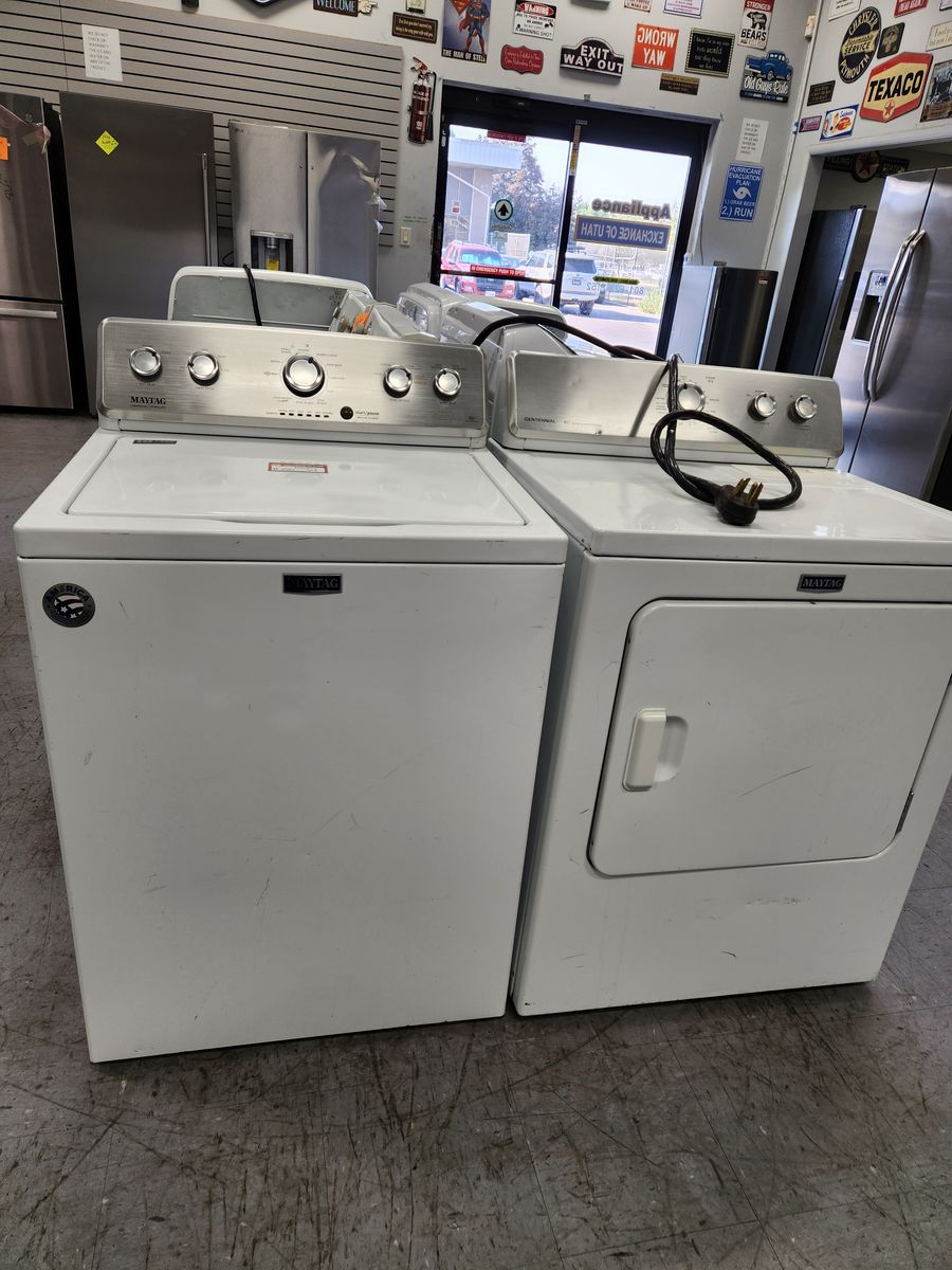 Maytag Centennial Top-Load Washer and Electric Dryer Set - White
