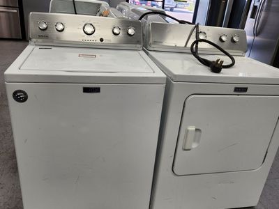 Maytag Centennial Top-Load Washer and Electric Dryer Set - White
