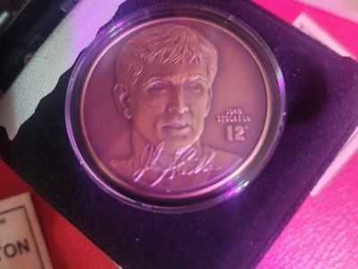 Highland Mint John Stockton Bronze Medallion Coins with Certificates of Authenticity