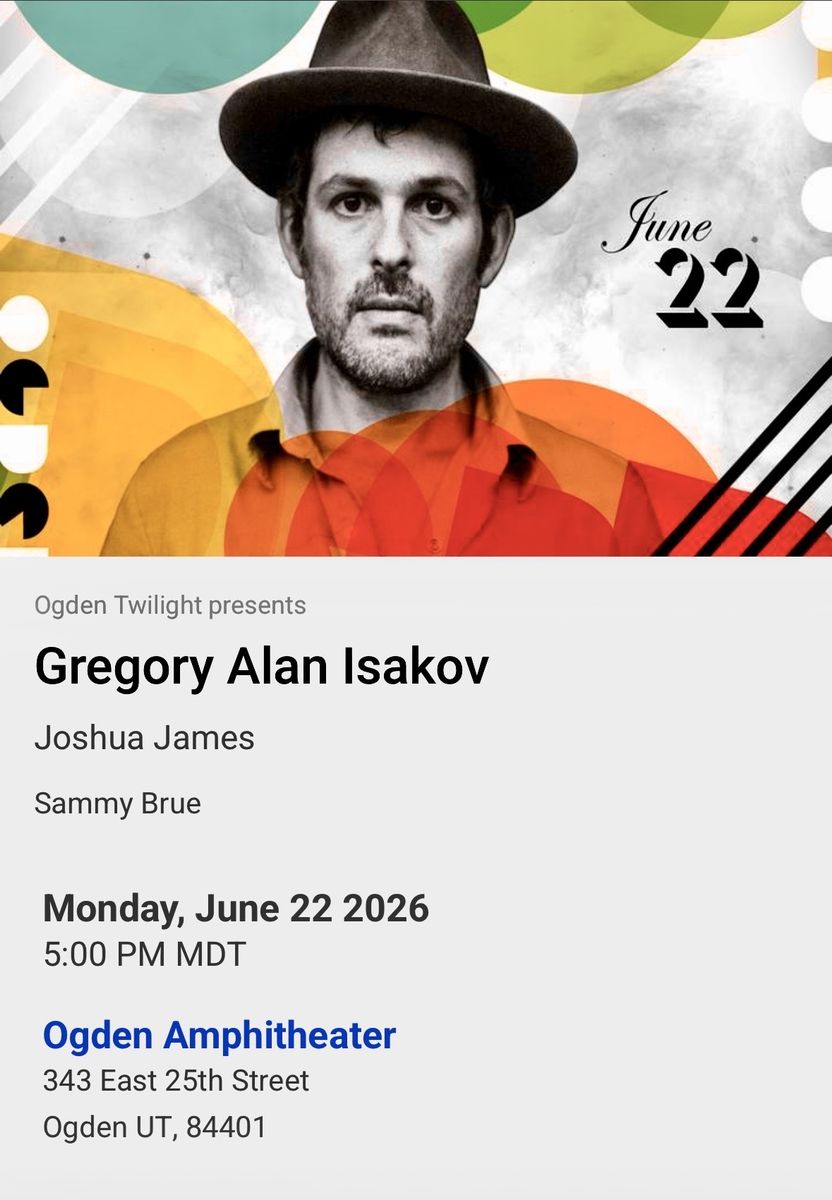 Gregory Alan Isakov GA Tickets