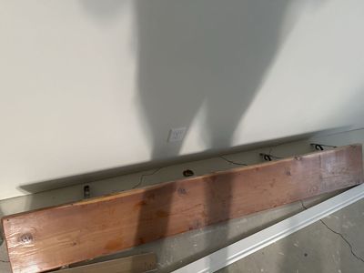 Rustic Wood Fireplace Mantel / Floating Shelf - Stained Wood