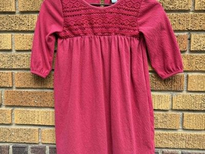 OLD NAVY Swing Dress - Girls Size Medium (8) - 3/4 Sleeve - Lace Yoke