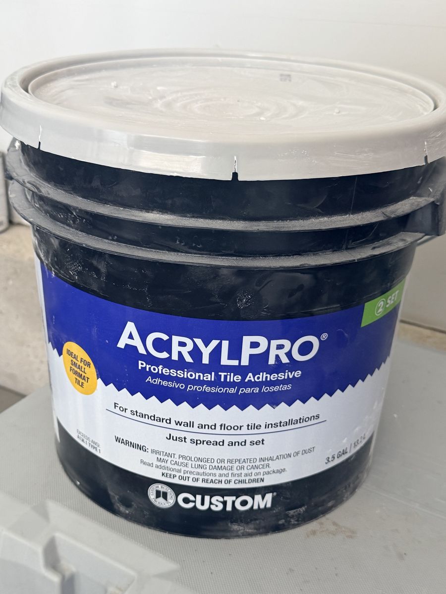 AcrylPro Professional Tile Adhesive 3.5 Gal - Wall & Floor Tile Installation