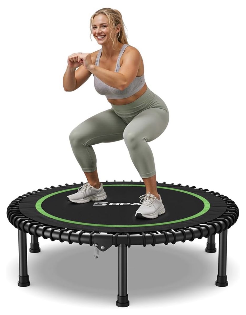 New in box GBCAN Fitness Trampoline with Bungee Cords, 48-inch, 450lb Weight Capacity, Quiet & Ultra-Bouncy Rebounder