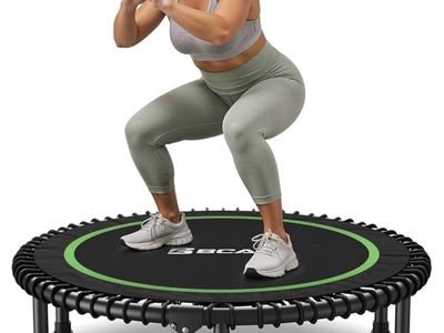 New in box GBCAN Fitness Trampoline with Bungee Cords, 48-inch, 450lb Weight Capacity, Quiet & Ultra-Bouncy Rebounder
