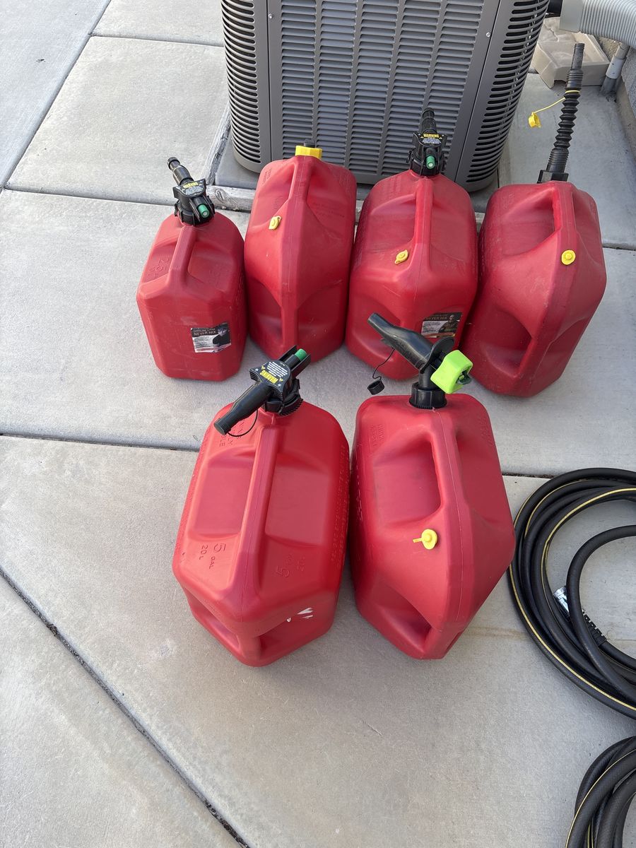 Used gas cans