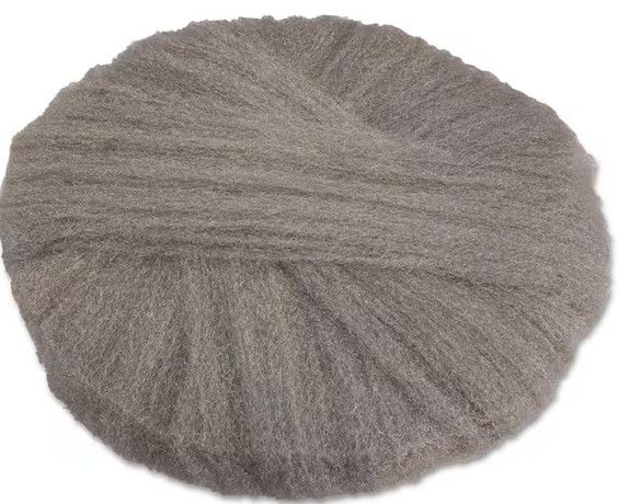 New - GMT Radial Steel Wool Pads, Grade 2 (Coarse): Stripping/Scrubbing, 17", Gray,