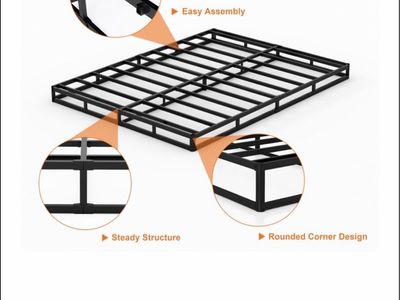 ZASHONT full size metal box spring 4”