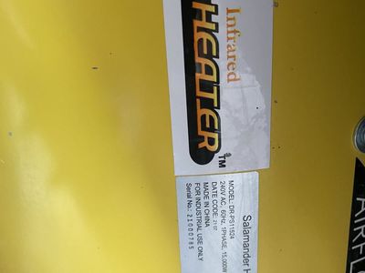MUST SELL, Industrial Salamander Dr. Heater - used one season!
