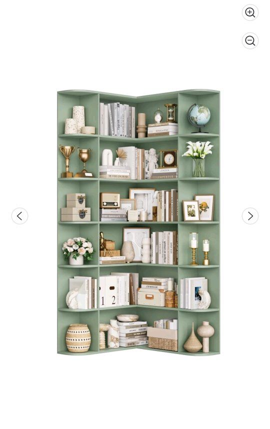 73.9" Tall Corner Bookshelf – 6-Tier L-Shaped – Brand New #561