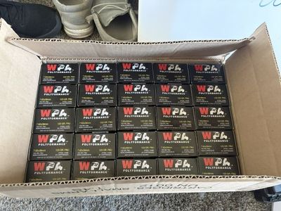 7.62x39 - 1000rds WPA Polyformance 123gr FMJ - Steel Case - Sealed Boxes