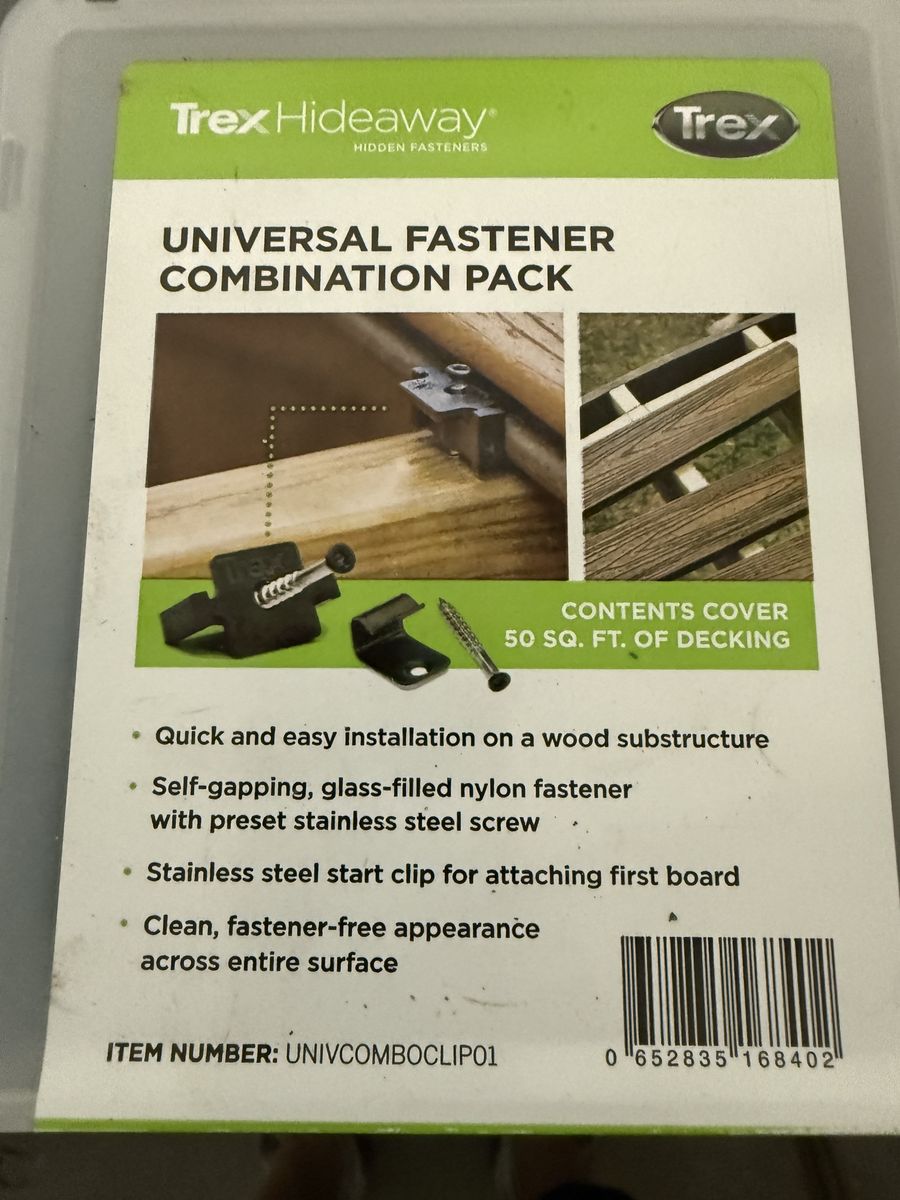 Trex Hide Hideaway Fasters = 2 x 90 packs