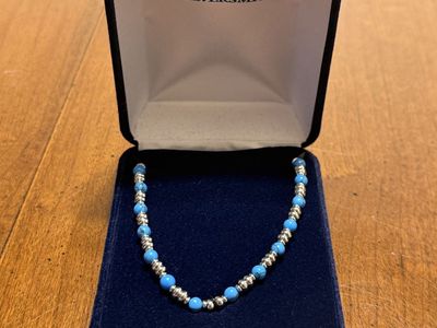 Montana Silversmiths Turquoise and Silver Beaded Necklace