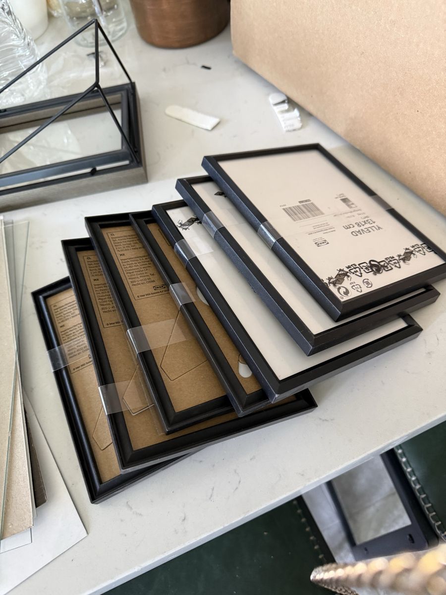 New IKEA FISKBO 13x18 cm (5x7") Black Photo Picture Frames - Set of 7
