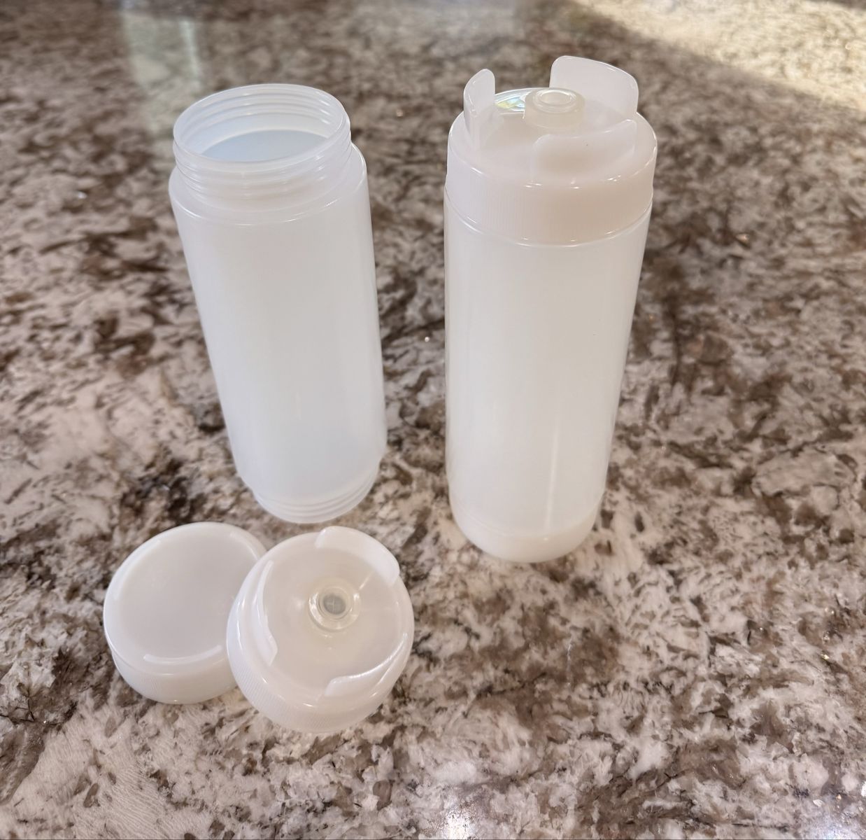 INVERTED CONDIMENT BOTTLES