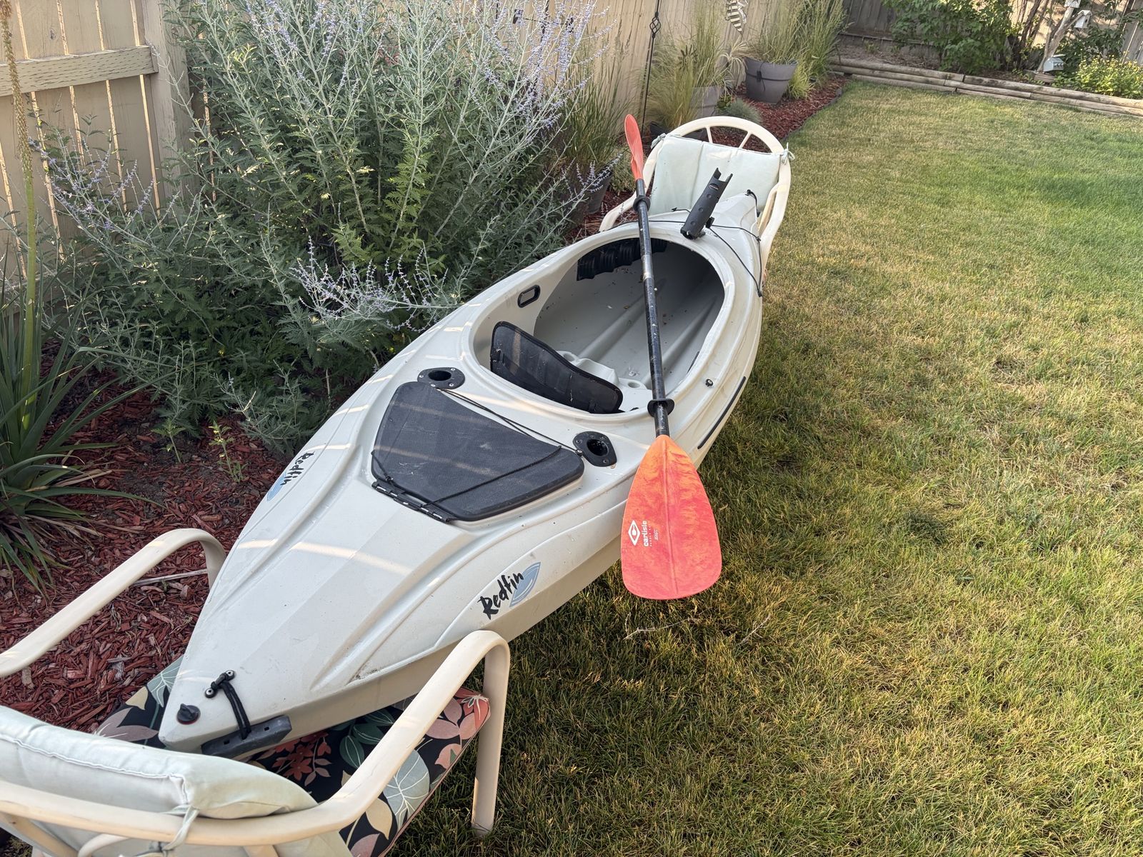 Lifetime Payette Sit-Inside Angler Kayak, Sandstone, 116"