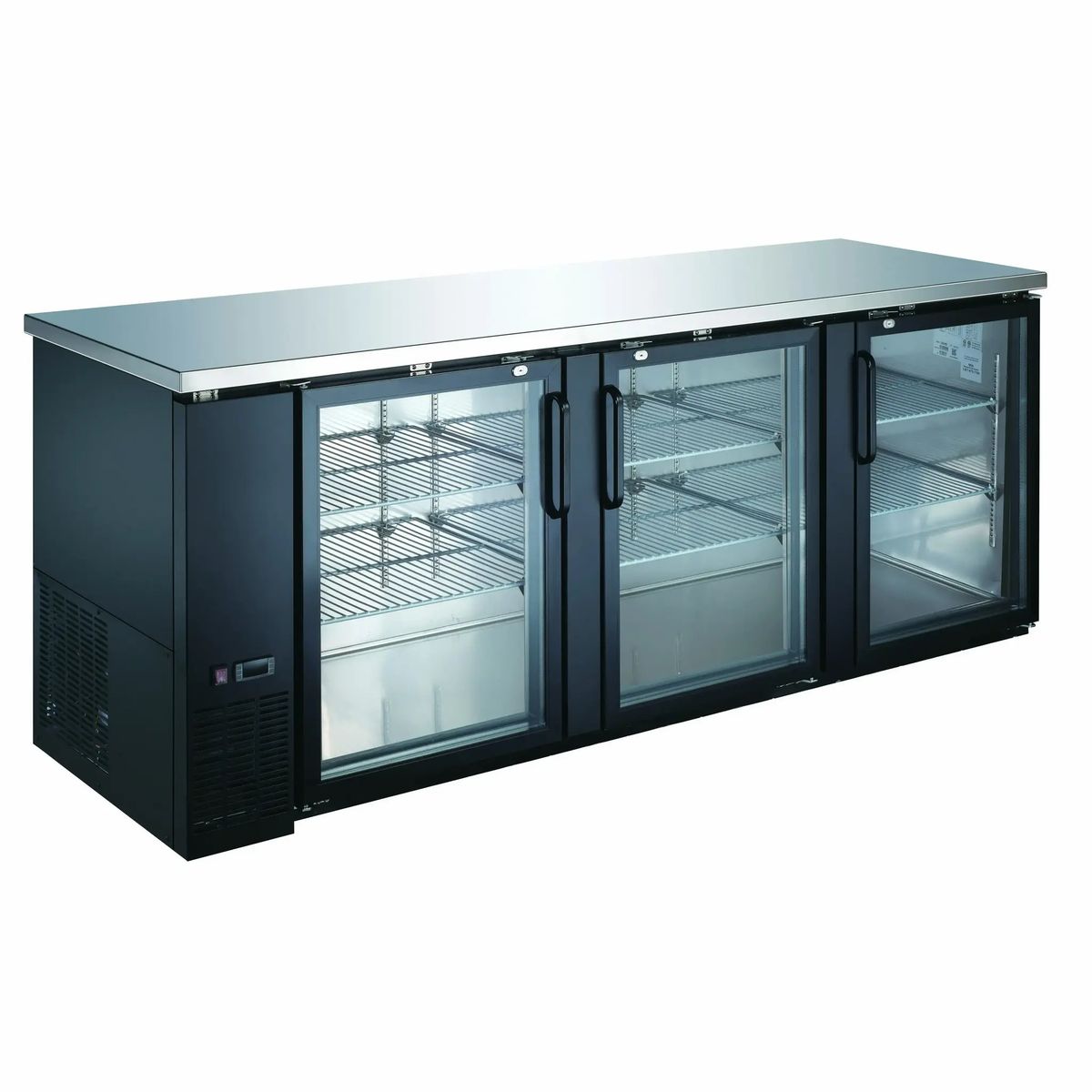 SCRATCH & DENT, Falcon ABB-72G 3-Door Glass Door, Back Bar Cooler