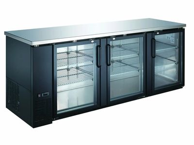 SCRATCH & DENT, Falcon ABB-72G 3-Door Glass Door, Back Bar Cooler