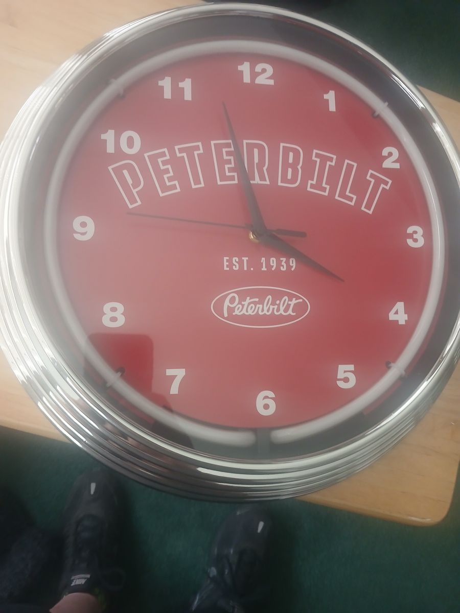 Neon Perterbilt wall clock
