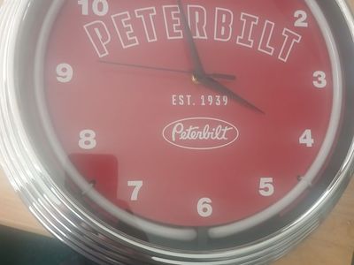 Neon Perterbilt wall clock