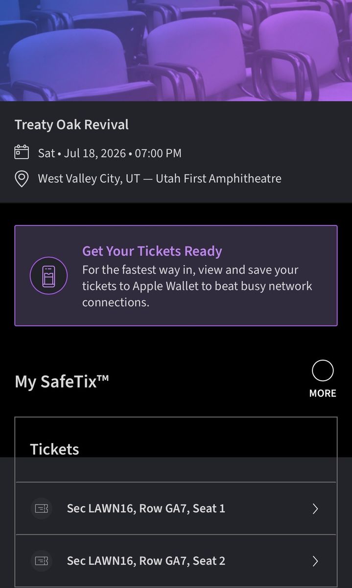 2-tix to Treat Oak Revival