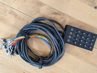 Livewire Advantage 16x4 Snake with XLR/TRS inputs and TRS Returns 50 ft. Black