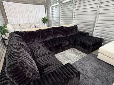 ASHLEY MODEL – LUXURY BLACK SECTIONAL (Moving Sale – Must Go!)
