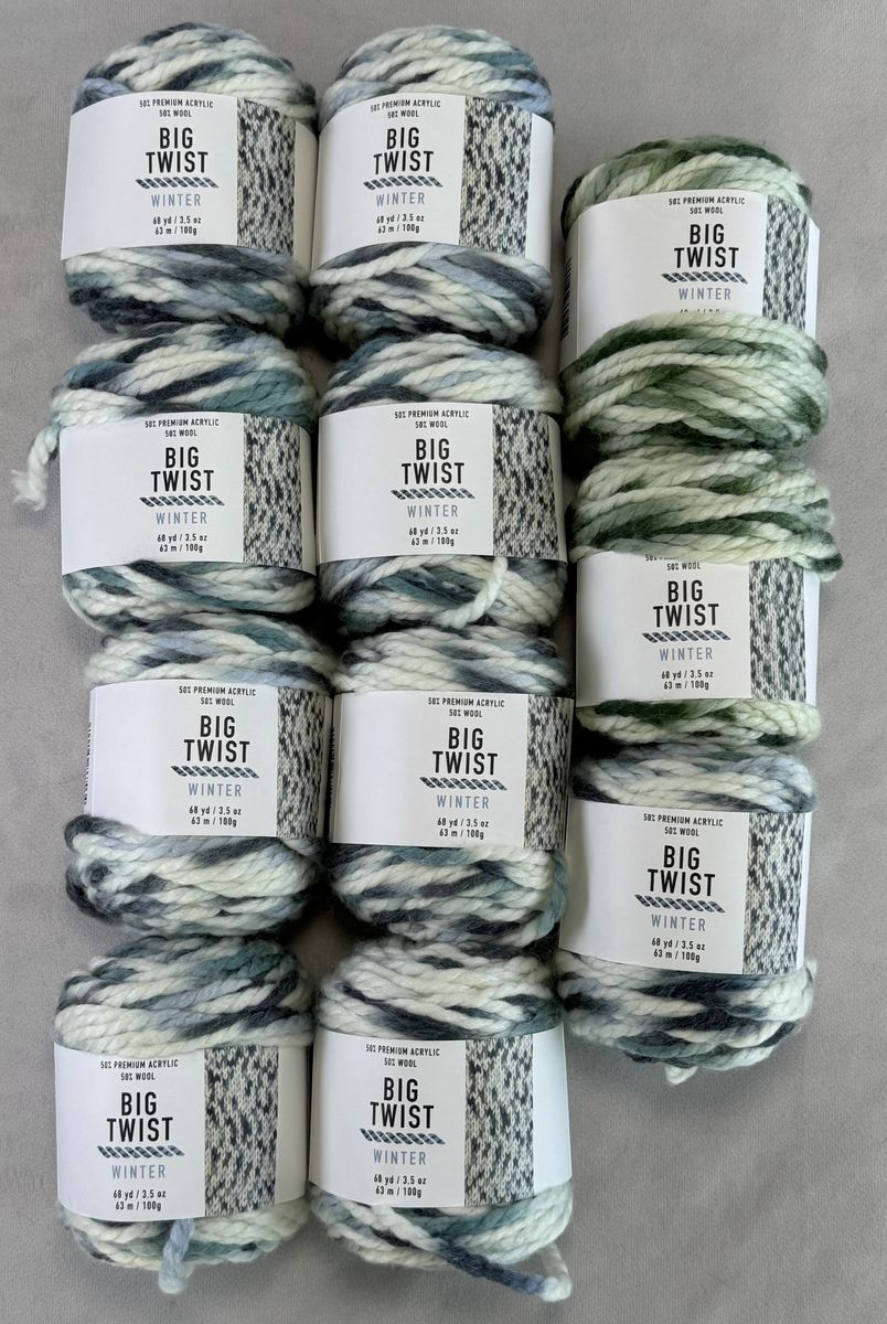 11 Big Twist Winter Chunky Wool Blend Yarn Skeins – New