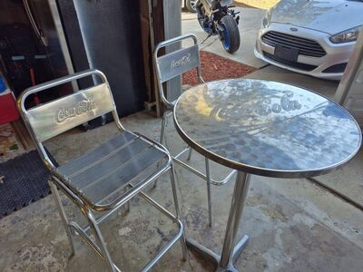 coca cola tall aluminum Round table