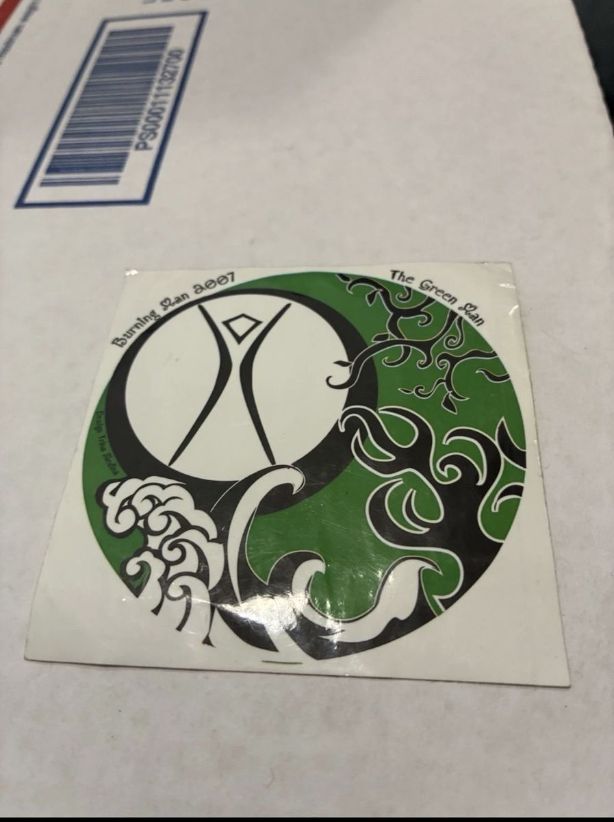 NEW Burning Man 2007 The GREEN MAN RARE Sticker
