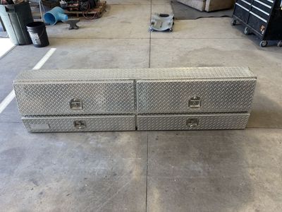 Commercial Class Aluminum Diamond Plate Truck Tool Boxes with Drawers - 2 available