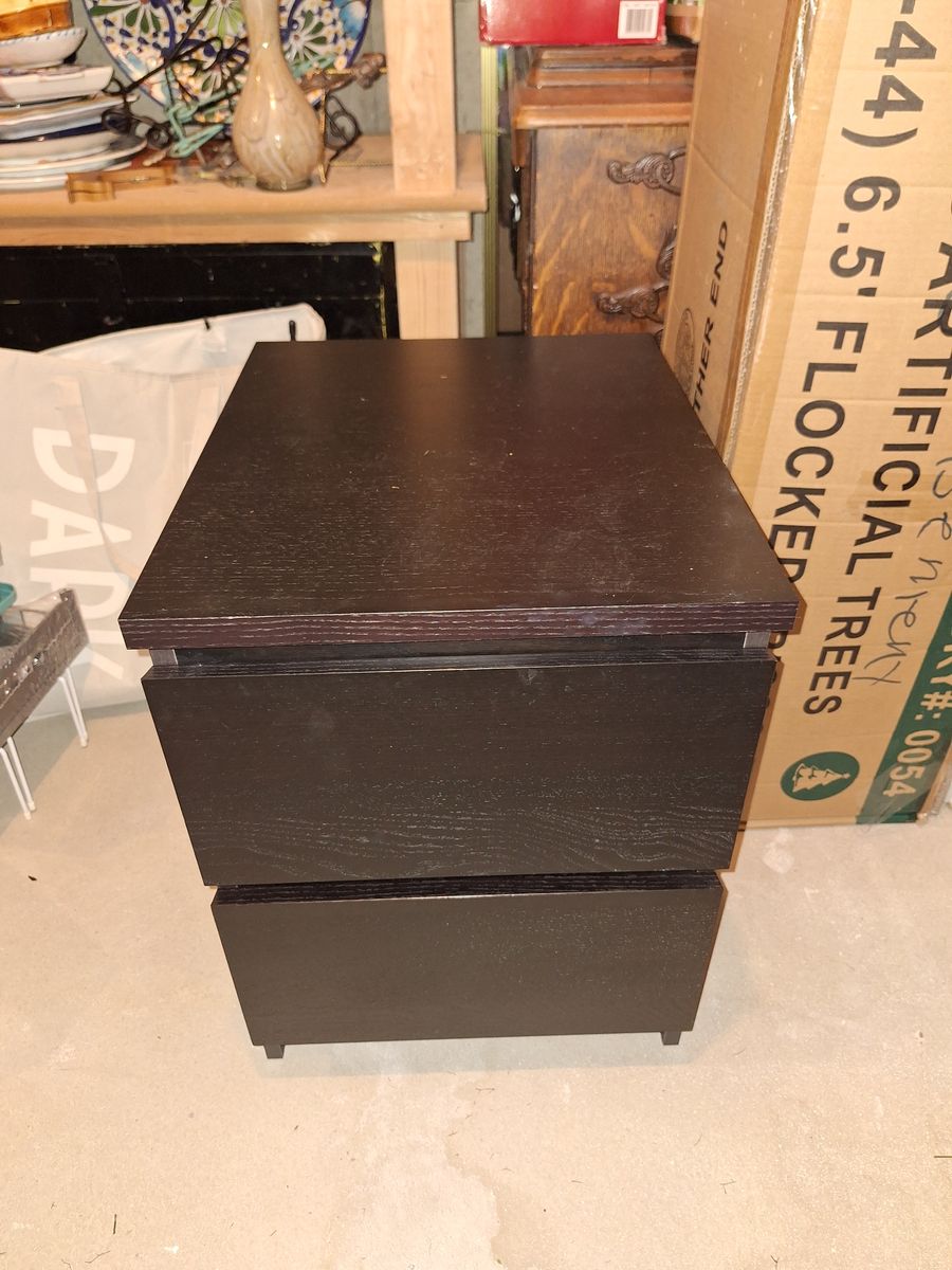 small black nightstand