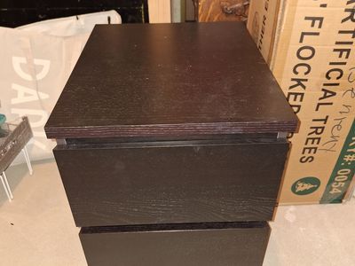 small black nightstand