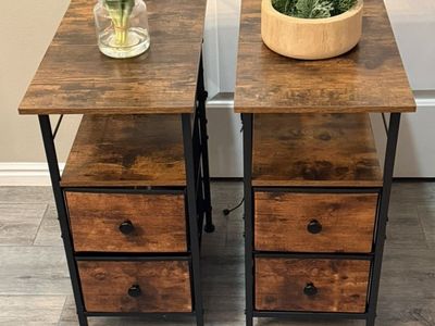 Rustic Nightstands Set NEW