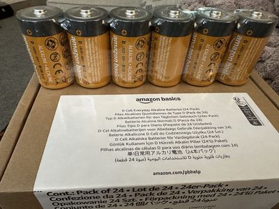 Amazon Basics D Cell Everyday Alkaline Batteries Long-Lasting Power