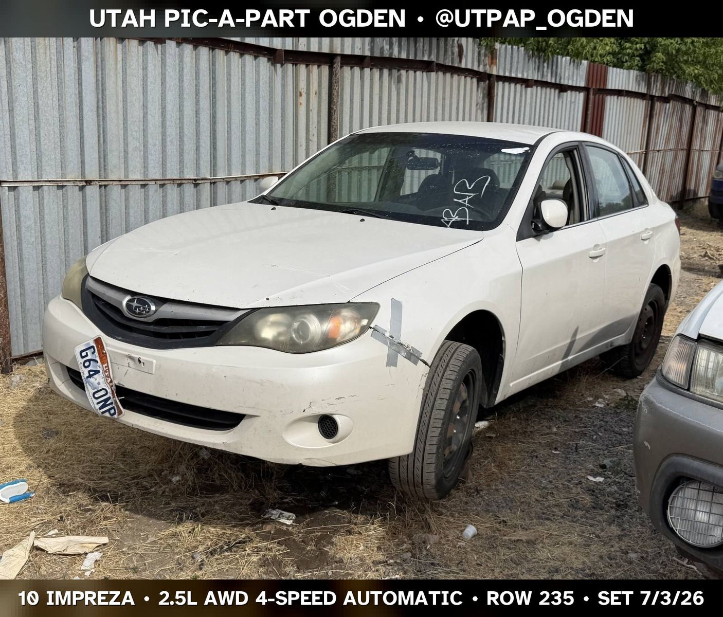 2010 Subaru Impreza Parts - UTPAP Ogden