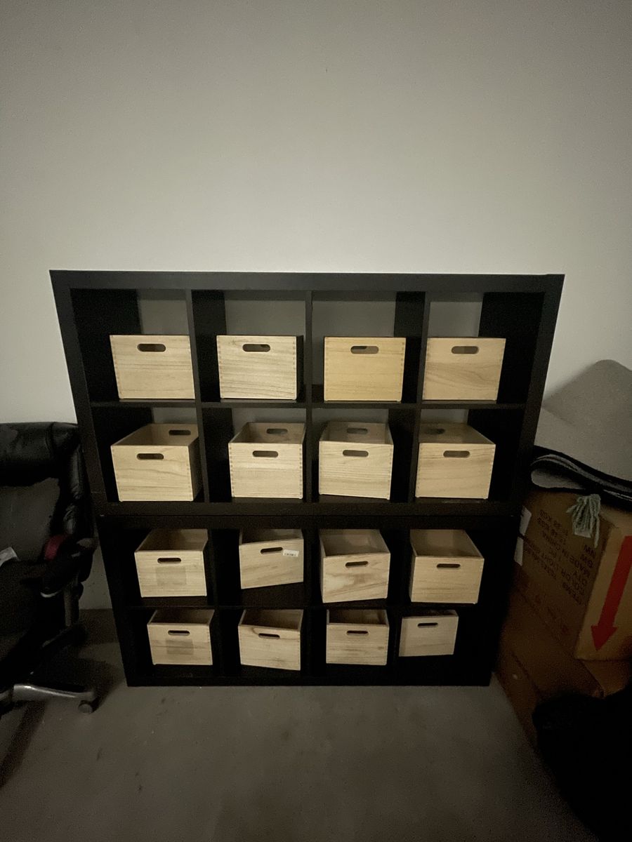Large sturdy decorative storage/book case shelves