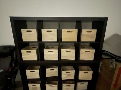 Large sturdy decorative storage/book case shelves